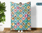 Custom Soccer Blanket, Personalized Name Soccer Throw for Boys and Girls, Vintage Unique Soccer Lover Gift, Cozy Sports Blanket