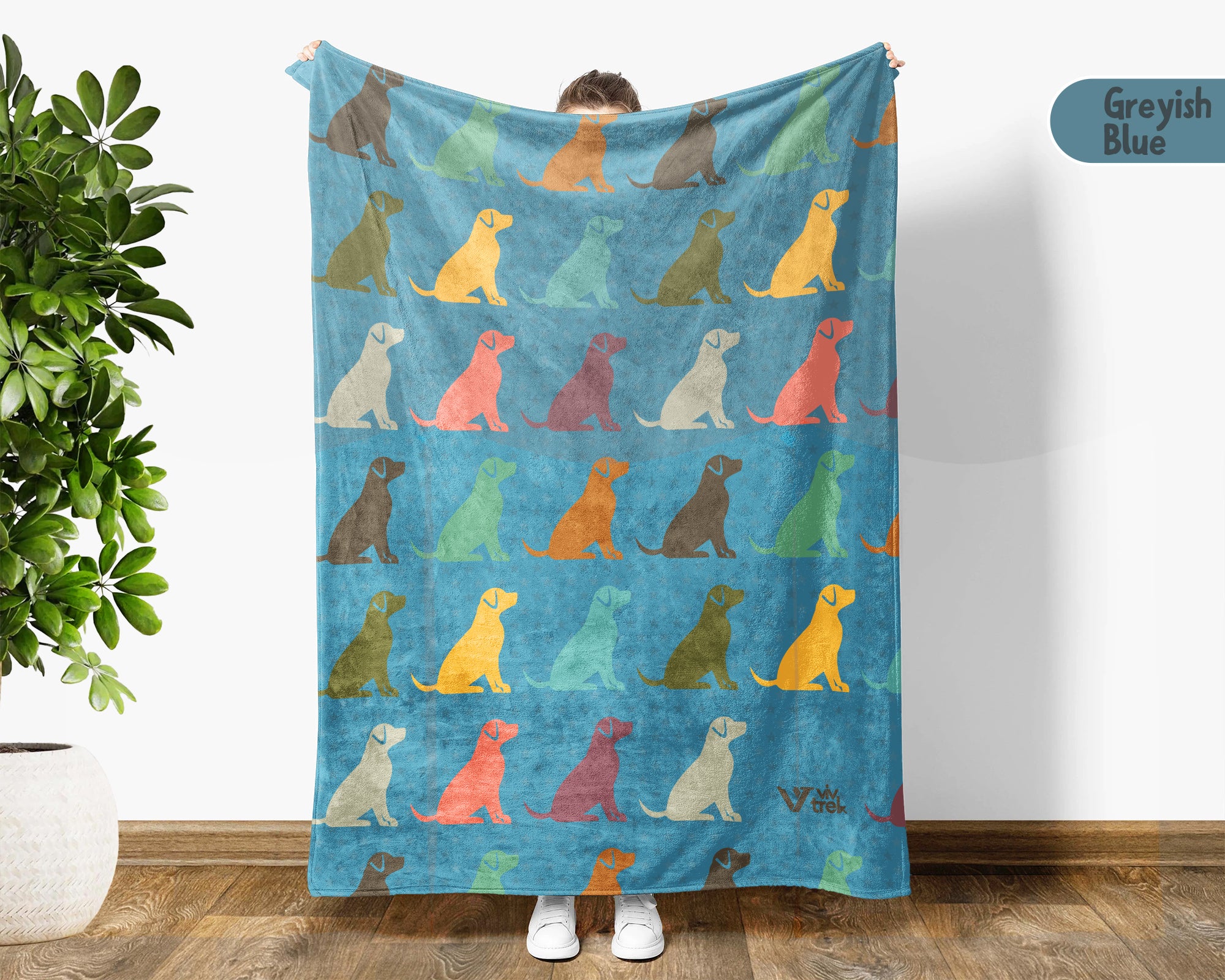 Retro Dog Blanket – Cozy Vintage Style Pet Lover Throw
