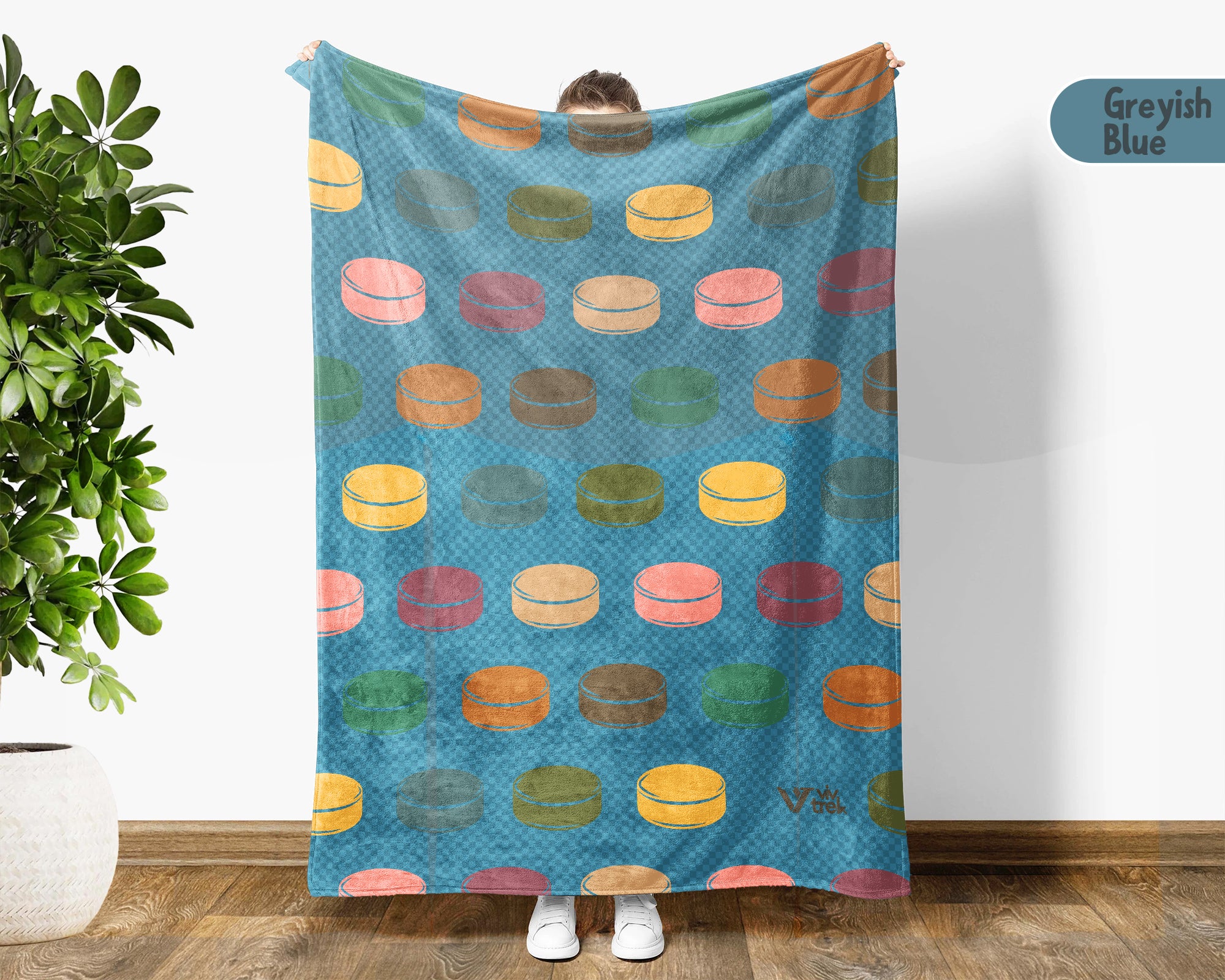 Retro Ice Hockey Blanket – Cozy Throw for Ice Hockey Players & Fans