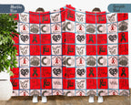 Dyslexia Awareness Blanket for October, Cozy Red Ribbon Throw Battle Blanket for Students, Educators & Family, Meaningful Support Gift