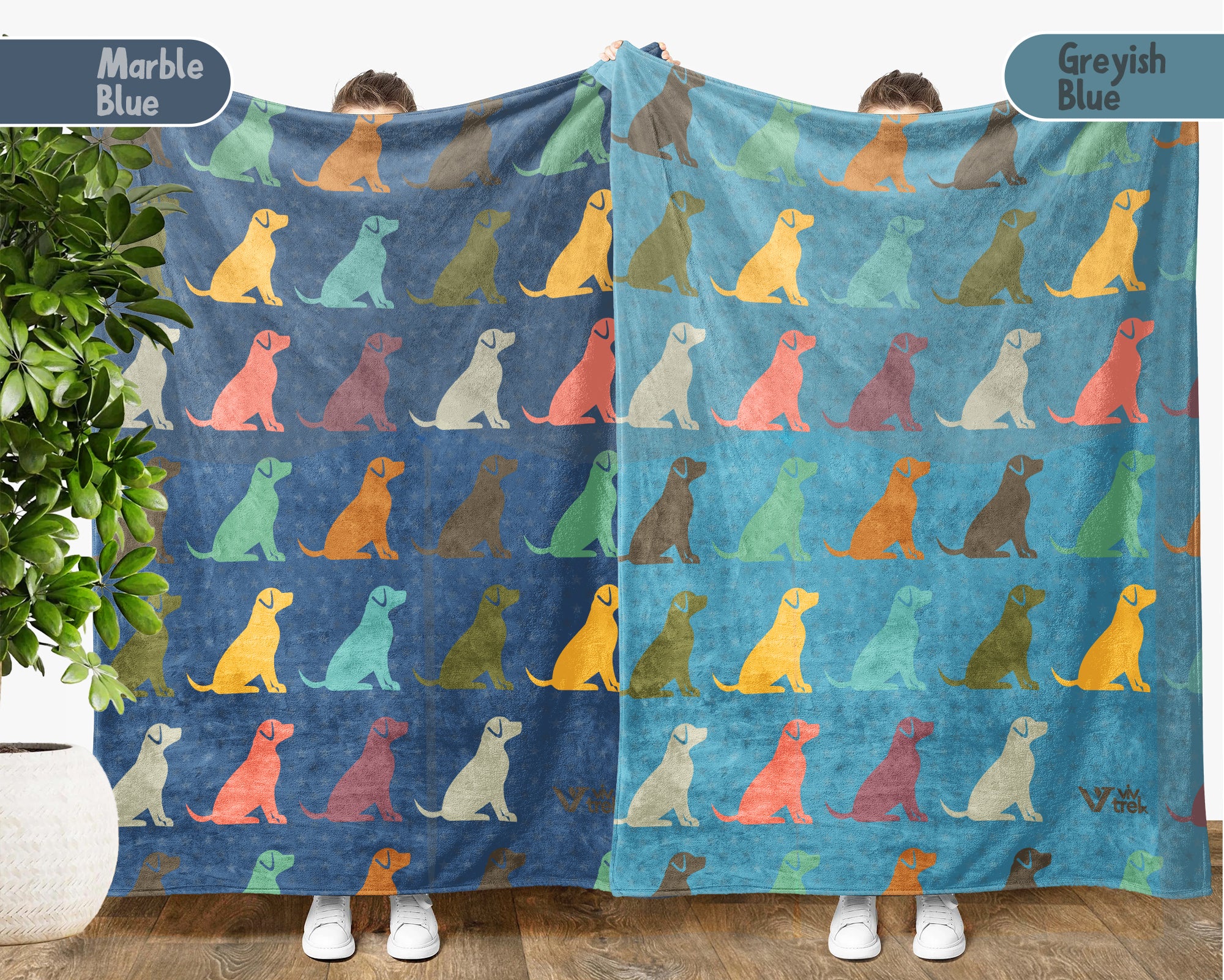 Retro Dog Blanket – Cozy Vintage Style Pet Lover Throw