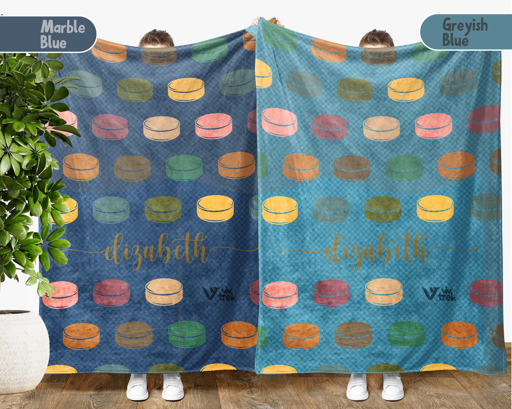 Custom Name Hockey Blanket – Personalized Cozy Throw for Sports Fans