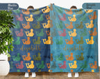 Custom Name Flute Blanket – Personalized Cozy Throw for Music Fans