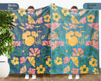 Floral Drummer Blanket – Cozy Musician Throw Gift