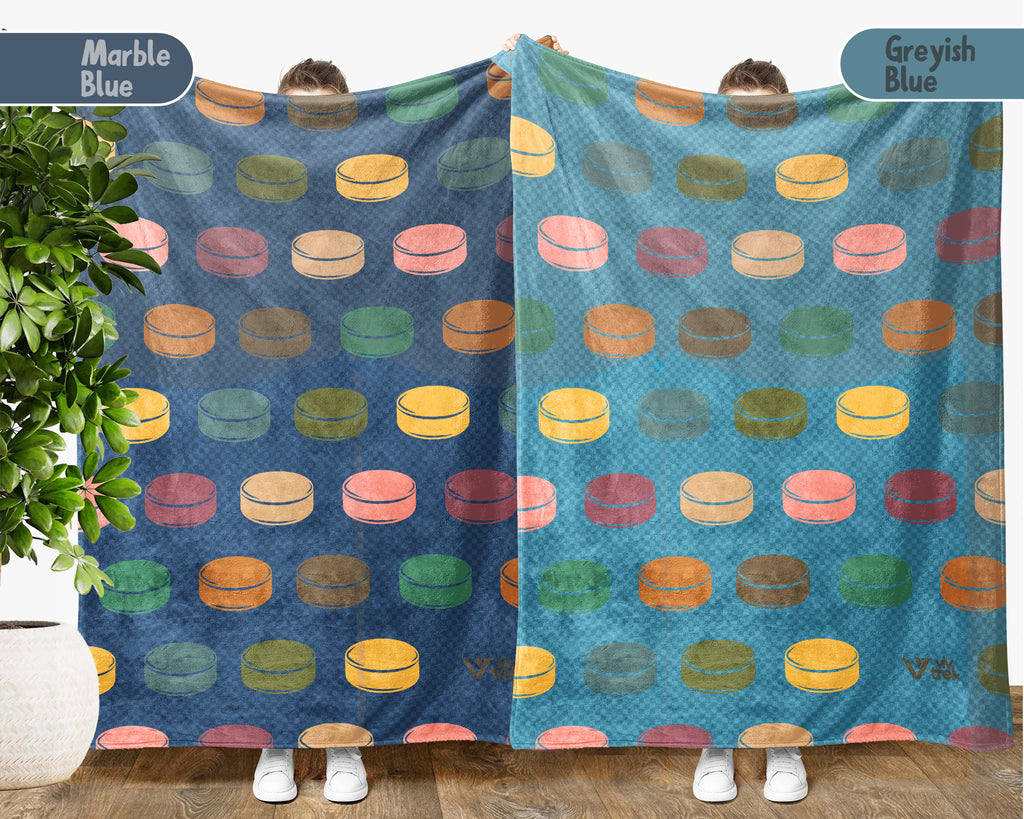 Retro Ice Hockey Blanket – Cozy Throw for Ice Hockey Players & Fans
