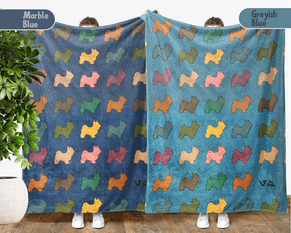 Retro Havanese Dog Throw Blanket for Couch, Puppy Lover Gift, Cozy Companion Breed Home Decor and Soft Canine Accent