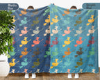 Retro Witch Blanket for Spooky Decor, Cozy Halloween Throw Gift with Magical Gothic Autumn Style