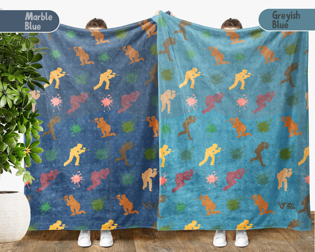 Retro Paintball Blanket – Cozy Throw for Sports Lovers
