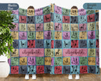 Personalized Name Dobermann Dog Blanket – Cozy Retro Throw for Dog Lovers