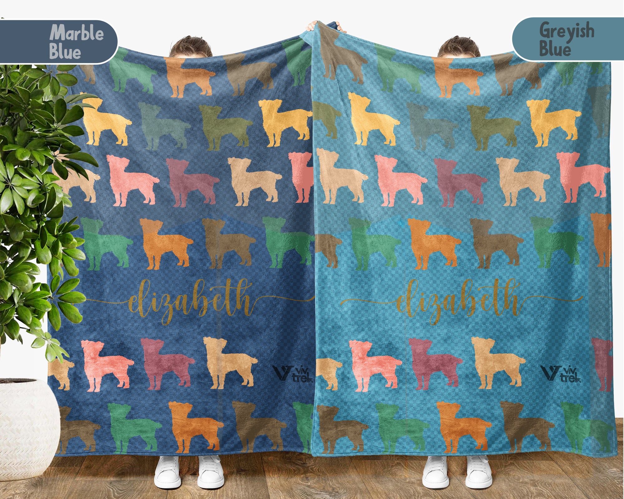 Custom Name Retro Maltese Blanket, Personalized Puppy Throw for Dog Lover Bedroom Decor and Cozy Pet Gift Ideas