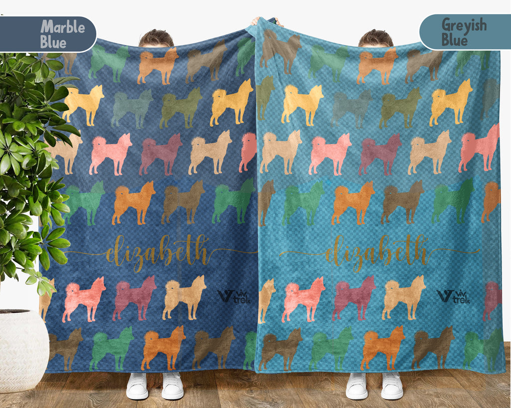 Custom Name Husky Dog Blanket – Personalized Cozy Throw for Pet Lovers