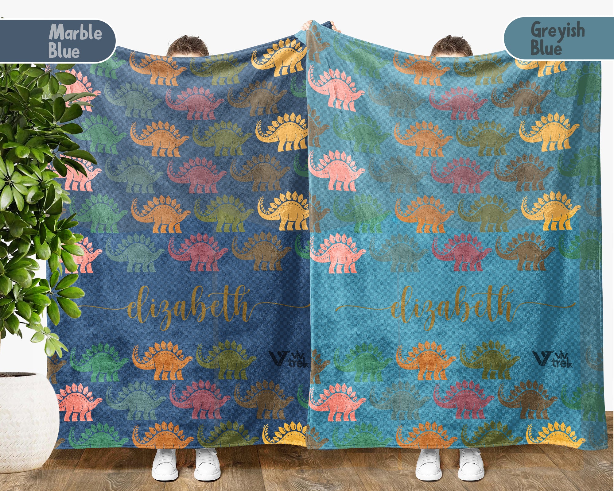 Personalized Stegosaurus Blanket Custom Name Dino Throw Retro Prehistoric Animal Decor Cozy Gift Unique Home Accent