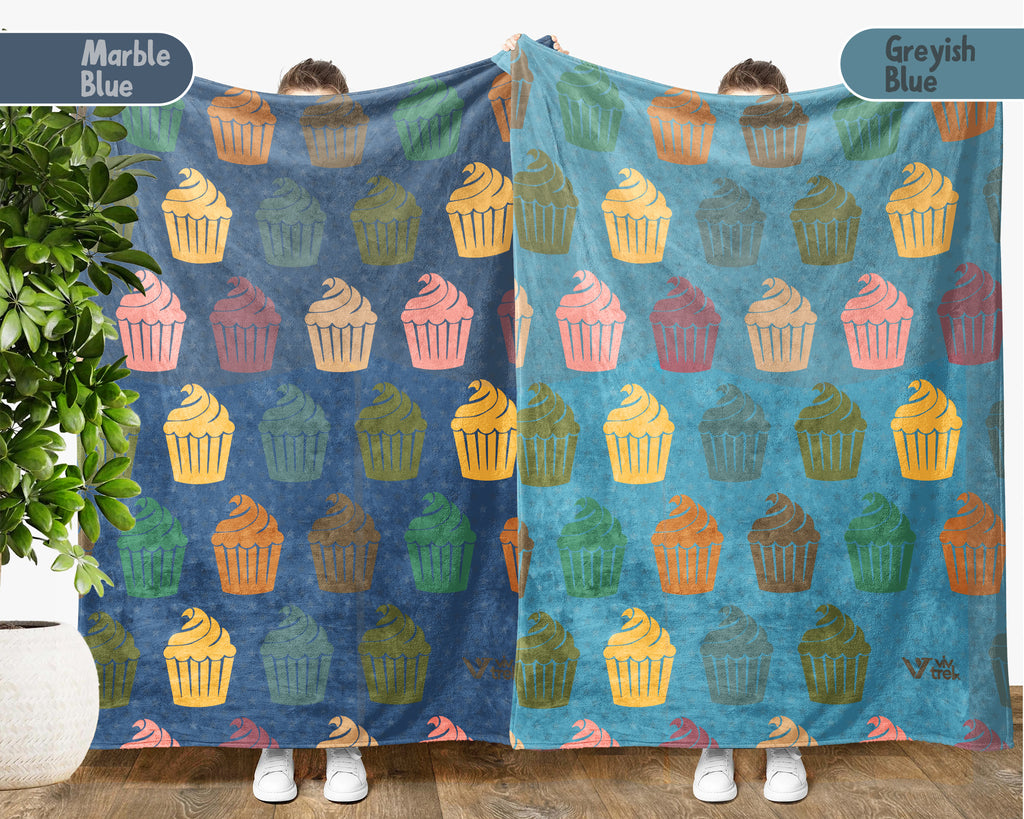 Retro Baking Lover Blanket Cozy Kitchen Throw for Bakers Soft Cake Bread Maker Blanket Unique Cooking Gift Decor