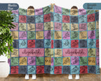 Personalized Skiing Blanket Cozy Custom Name Throw Soft Winter Sports Decor Unique Ski Lover Gift for Home Cabin