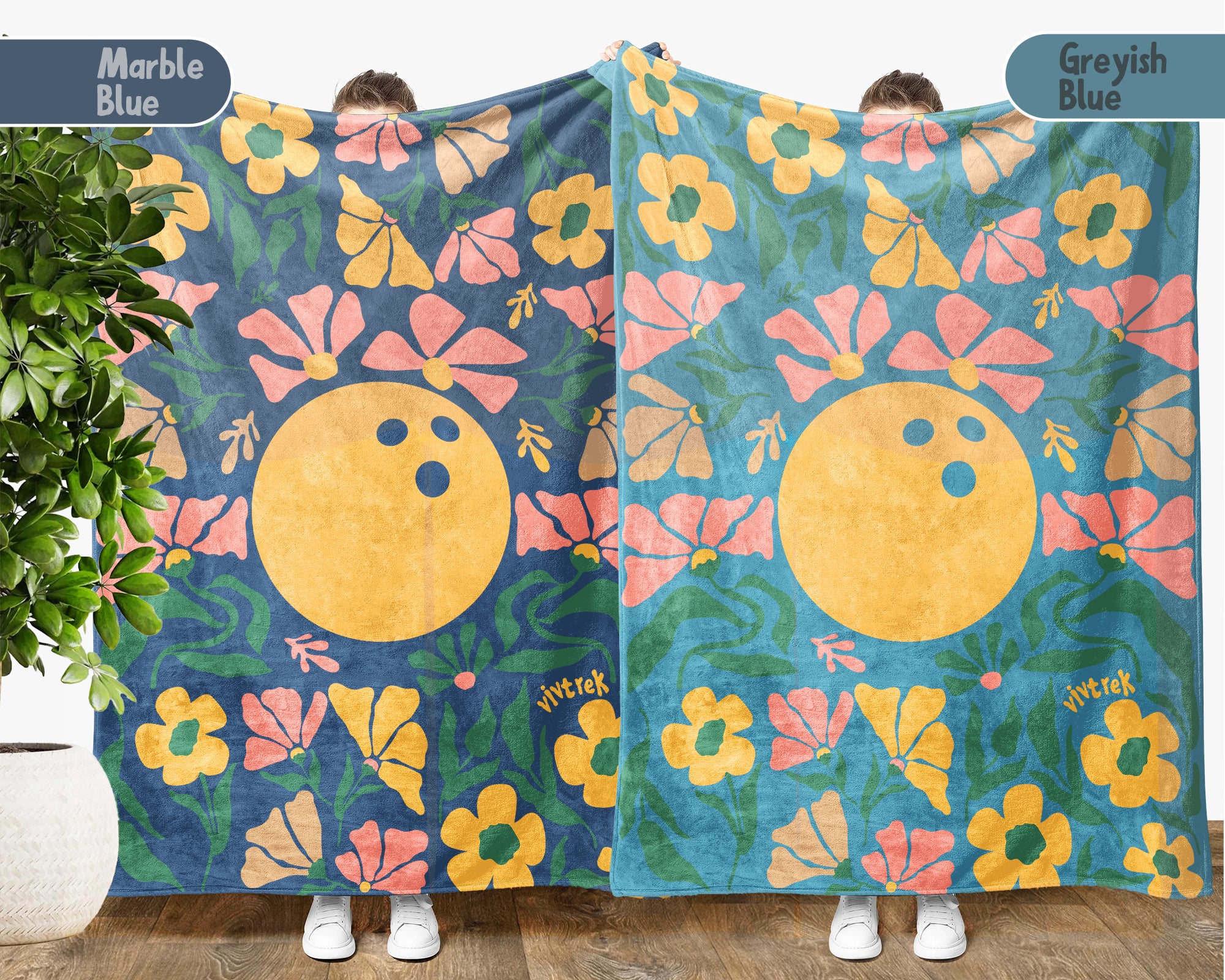 Floral Bowling Blanket – Cozy Bowler Gift Throw