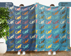 Retro Otter Blanket – Cozy Throw for Sea Life & Animal Lovers