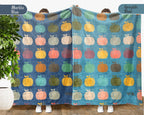 Retro Pumpkin Lover Blanket for Rustic Autumn Decor, Cozy Harvest Throw Gift with Farmhouse Seasonal Style