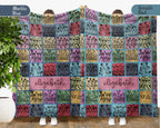 Custom Cheerleading Blanket Personalized Name Throw Cozy Sport Theme Decor Cheerleader Gift Unique Athletic Home Accent