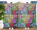 Retro New York State Blanket, 4th of July Patriotic Cozy Throw, Vintage NY Lover Fleece, Empire State Inspired American Home Gift