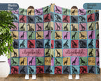 Personalized Giraffe Blanket – Custom Name Cozy Vintage Wildlife Throw