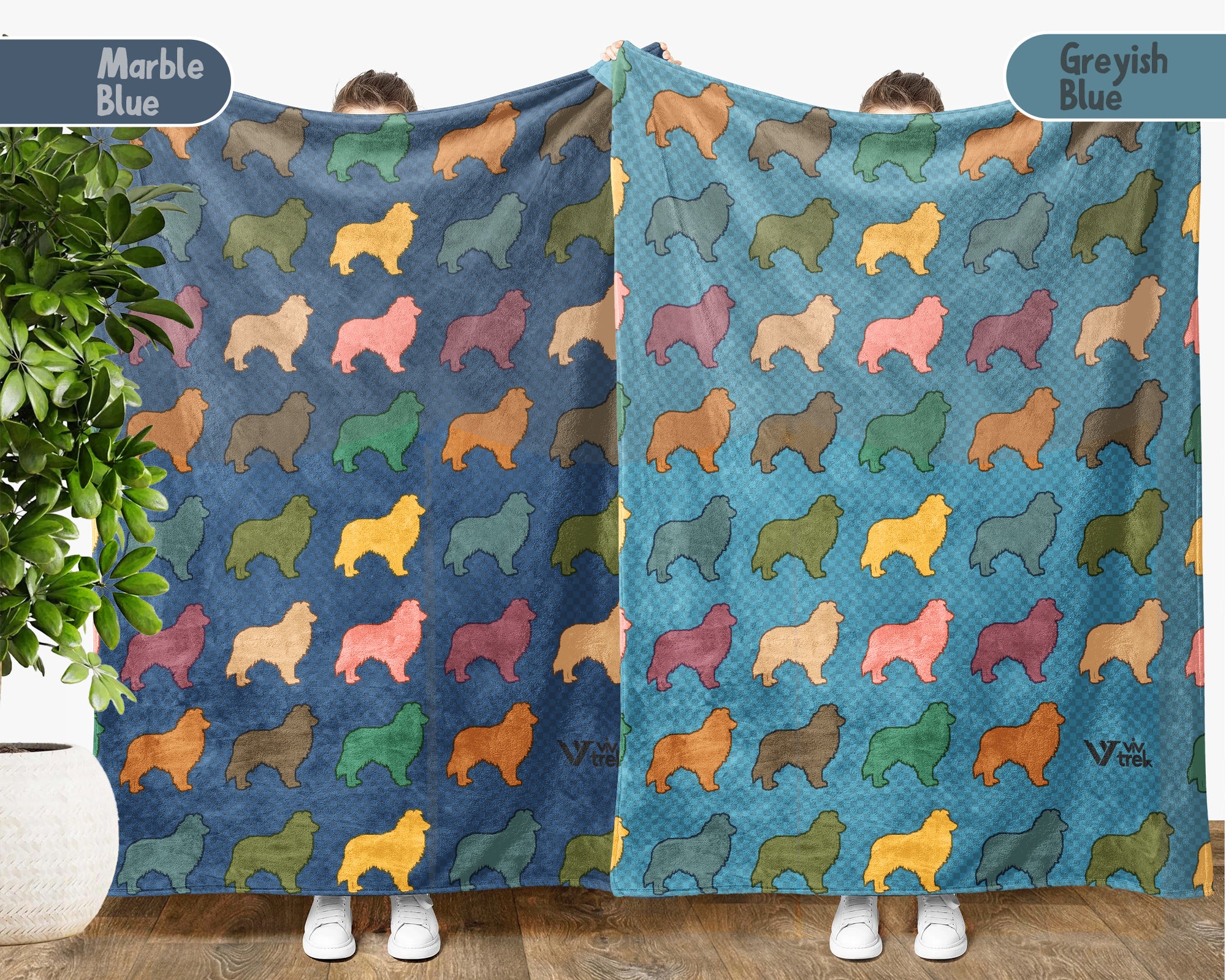 Retro Shetland Sheepdog Throw Blanket, Sheltie Dog Lover Gift, Mini Collie Cozy Home Decor and Soft Canine Accent