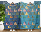 Custom Name Gardening Blanket, Personalized Floral Throw, Cozy Botanical Gift for Gardeners and Plant Enthusiasts