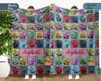 Personalized Capybara Lover Blanket – Custom Name Retro Animal Throw