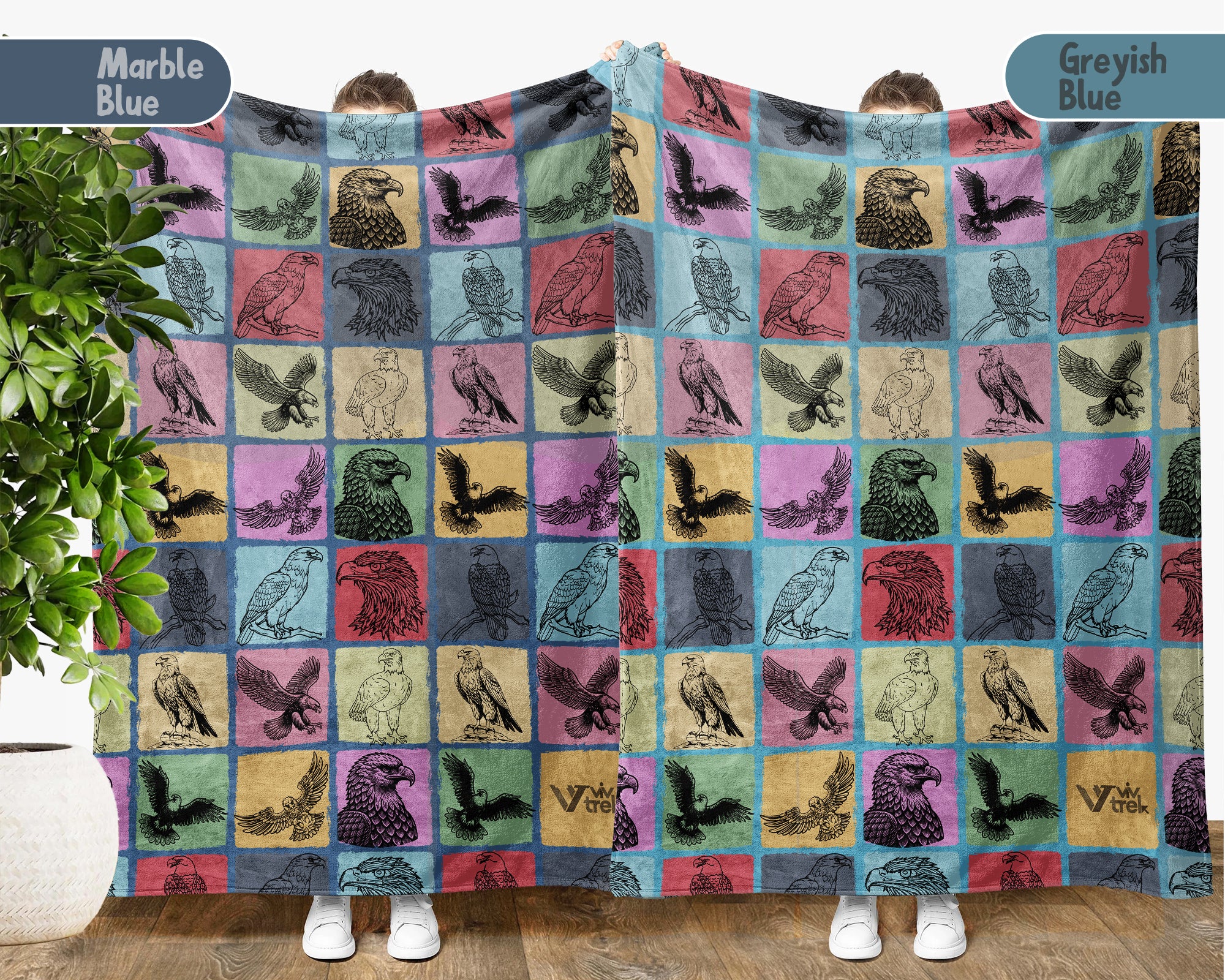 Vintage Eagle Blanket – Cozy Retro Bird Lover Throw Gift
