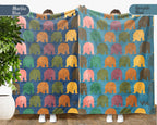 Retro Polar Bear Blanket Gift Arctic Wildlife Throw Cozy Bear Lover Blanket Unique Animal Print Home Decor Gift Idea