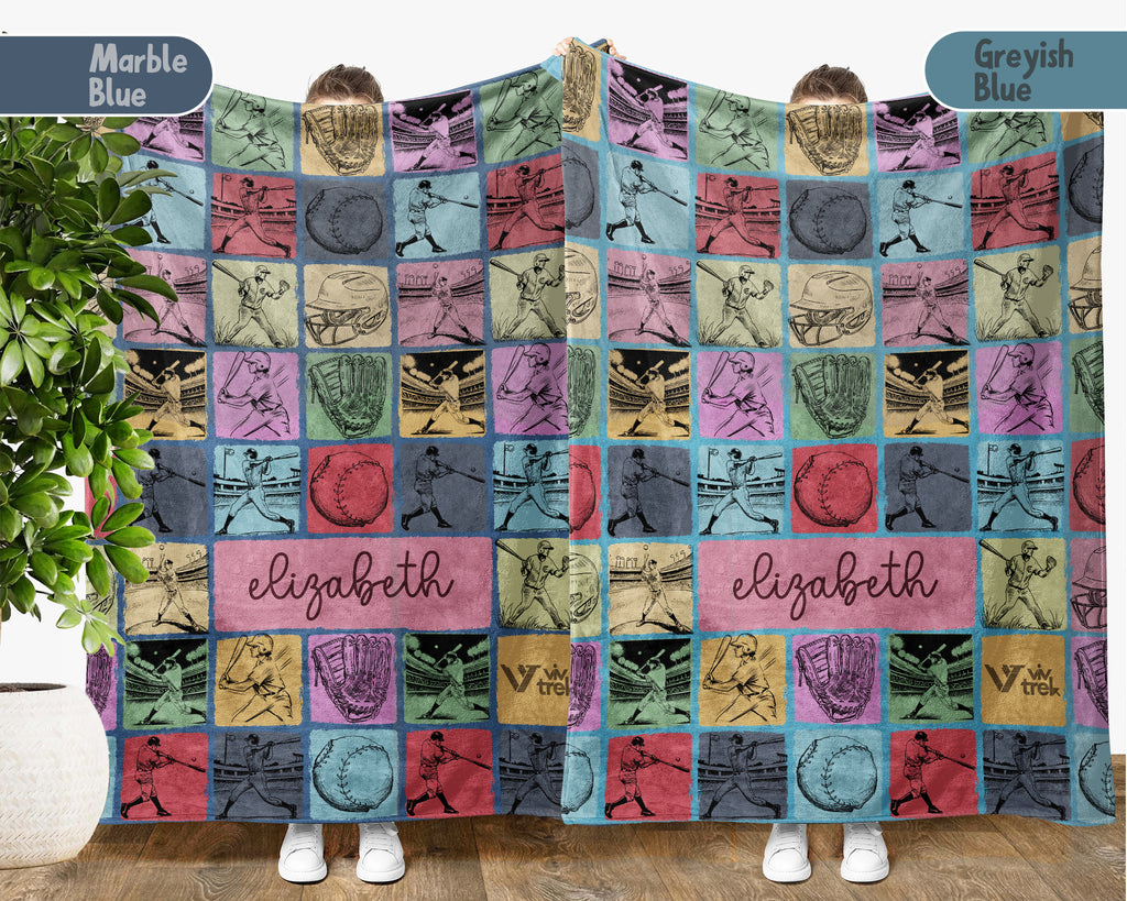 Custom Baseball Blanket – Personalized Throw for Baseball Fans & Lovers