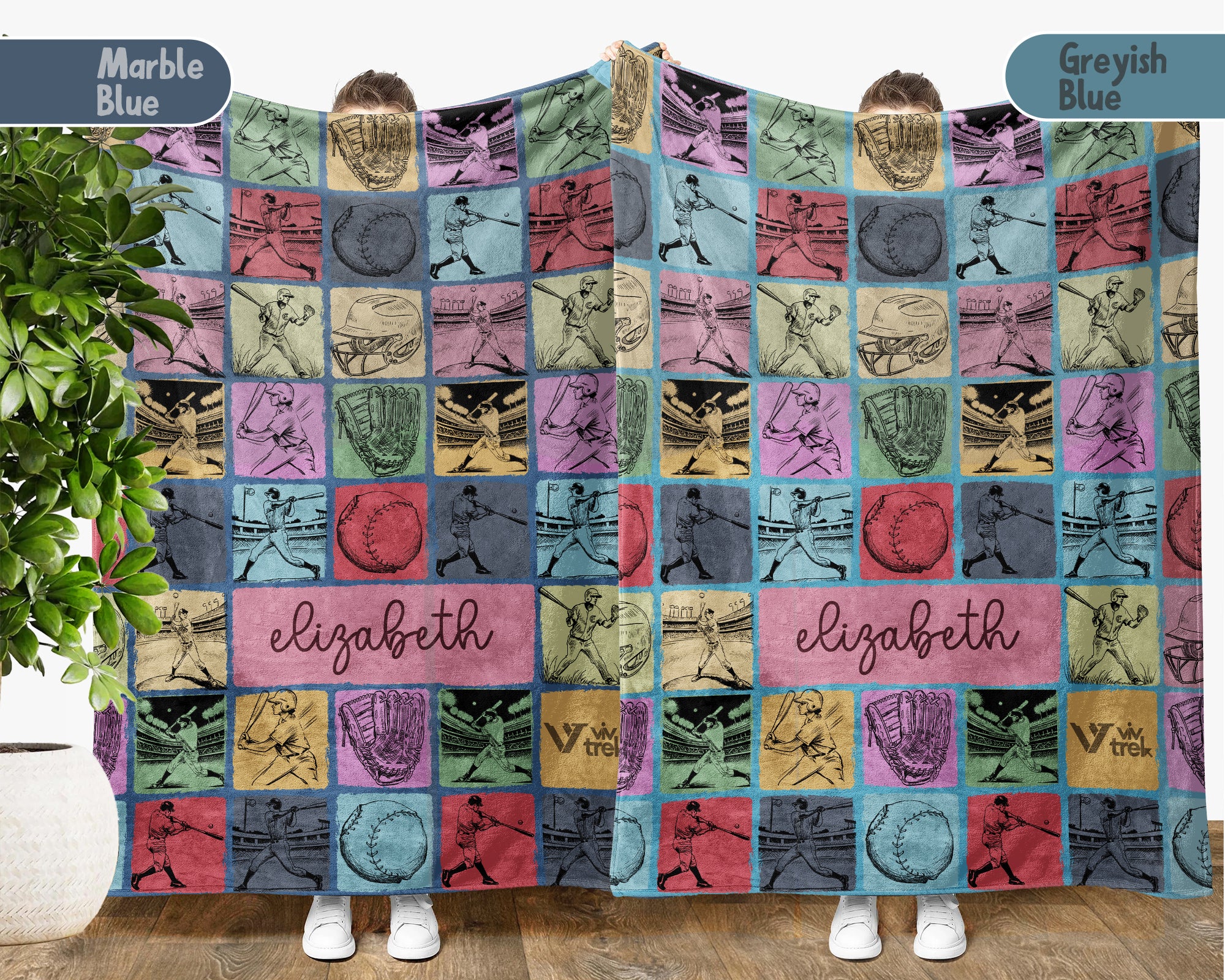 Custom Baseball Blanket – Personalized Throw for Baseball Fans & Lovers