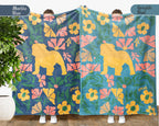 English Bulldog Blanket – Cozy Wildflower Dog Lover Throw