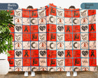 Multiple Sclerosis Blanket, Orange Ribbon Support Throw, March MS Awareness Gift, Cozy Comfort Battle Blanket for Advocacy and Care