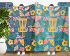 Floral Disc Golf Blanket – Cozy Throw for Disc Golf Fans