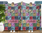 Personalized Name Flute Blanket – Cozy Vintage Throw for Music Lovers