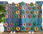 Personalized Name Numismatics Blanket, Custom Retro Coin Collection Throw for Bullion Enthusiasts, Cozy Hobby Room Decor