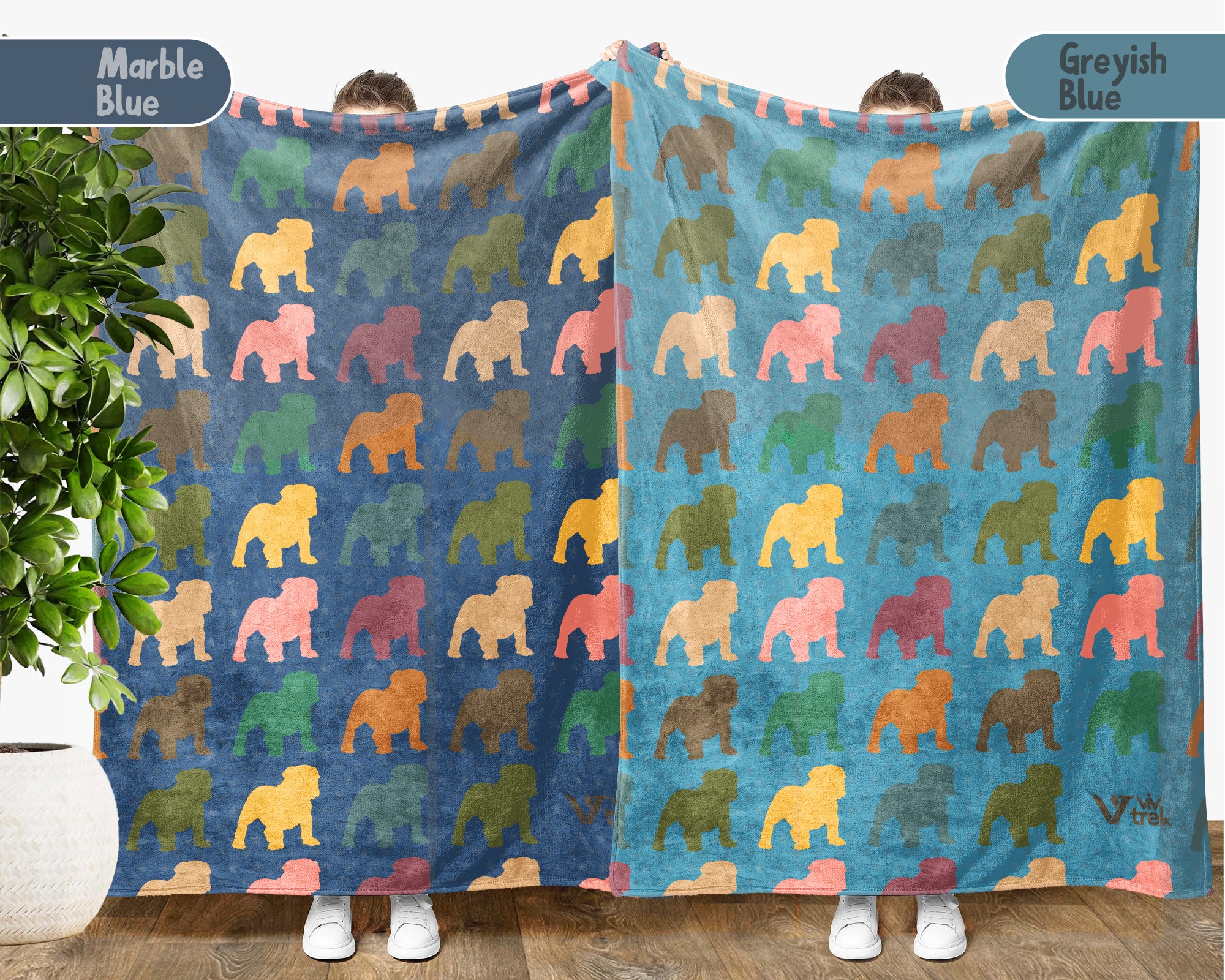 Funny Bulldog Lover Blanket – Vintage Dog Throw Gift