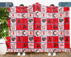 Heart Disease Awareness Blanket, Red Ribbon Support Throw, Heart Health Gift, Cozy Cardiology Awareness Comfort Blanket
