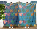 Custom Name Boxing Lover Blanket Sporty Throw Cozy Personalized Gift Soft Fitness Decor for Boxing Fans Home