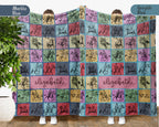 Personalized Name Polo Player Blanket, Retro Equestrian Throw for Horse Lovers