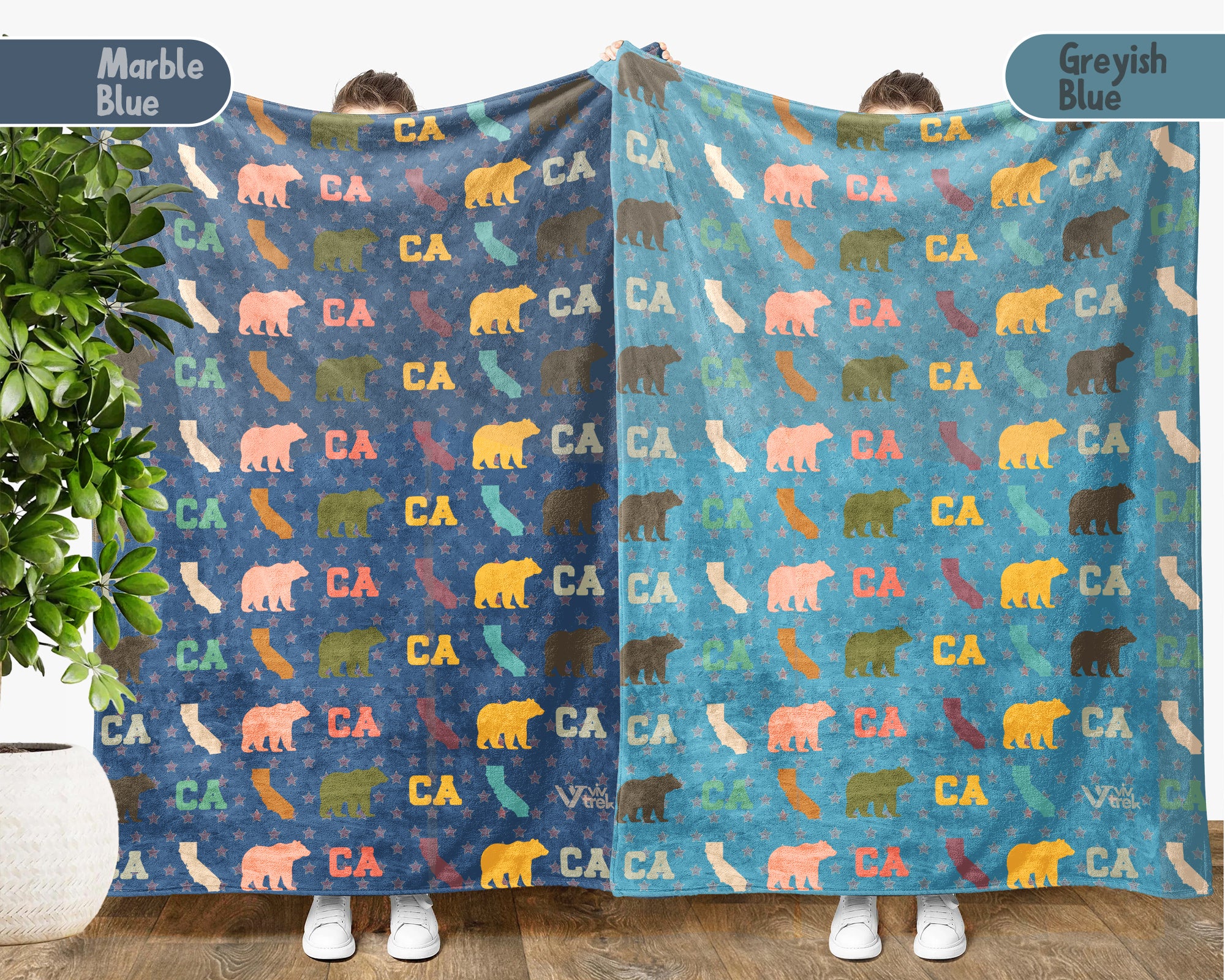 Retro California State Blanket, Patriotic 4th of July Throw, Vintage CA Lover Cozy Blanket, American Inspired Independence Day Gift