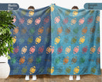 Retro Football Lover Blanket for Sports Fans, Cozy Athlete Throw for Game Day and Football Room Decor