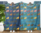 Personalized Shetland Sheepdog Blanket | Custom Sheltie Throw | Smart Companion Breed Gift for Dog Lovers Home Decor