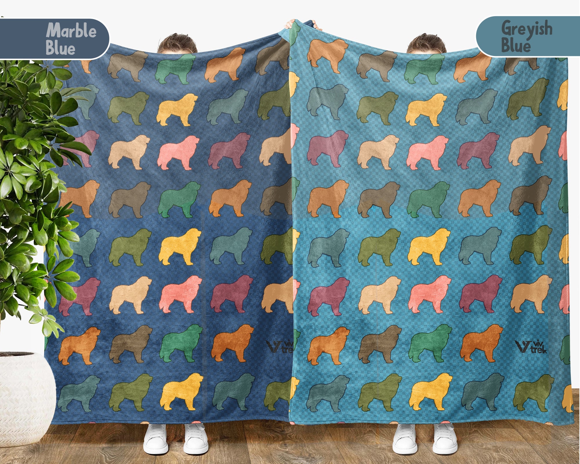 Retro Great Pyrenees Dog Throw Blanket, Fluffy White Mountain Breed Gift, Cozy Gentle Giant Home Decor Accent