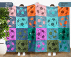 Cozy Soccer Lover Blanket Gift, Soccer Throw for Players, Unique Football Fan Decor, Cool Sports Graphic Blanket, Soccer Room Accent