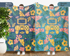 Floral Video Gaming Blanket – Cozy Gamer Throw for Kids, Teens & Adults