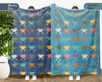 Cute Axolotl Blanket – Vintage Animal Lover Cozy Throw Gift