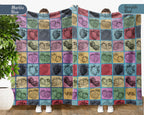 Vintage Strawberry Throw Blanket – Cozy Cute Fruit Lover Gift