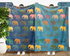 Custom Nane Elephant Blanket – Personalized Cozy Throw for Wildlife Fans