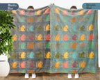 Retro Monkey Lover Blanket Cozy Jungle Wildlife Throw Gift